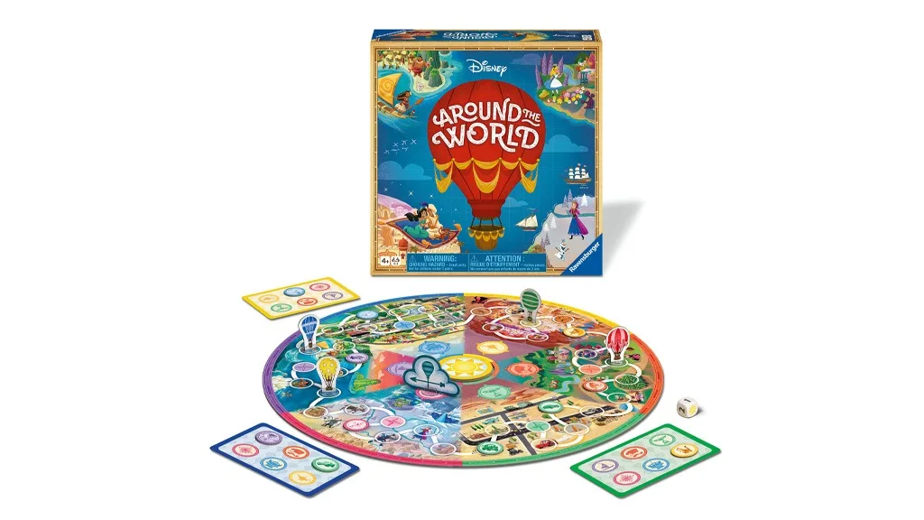 A Ravensburger Disney A világ körül elviszi a gyerekeket különböző Disney úticélokhoz