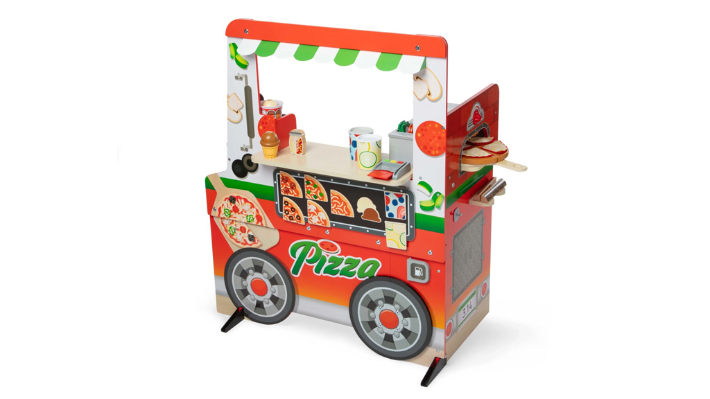 Játékbemutató: Melissa &amp; Doug fa pizzás ételkamion tevékenységi központ