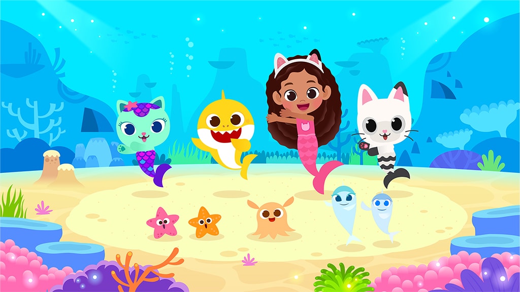 A Baby Shark és Gabi babaházának karakterei új évfordulós zenei videóban egyesülnek