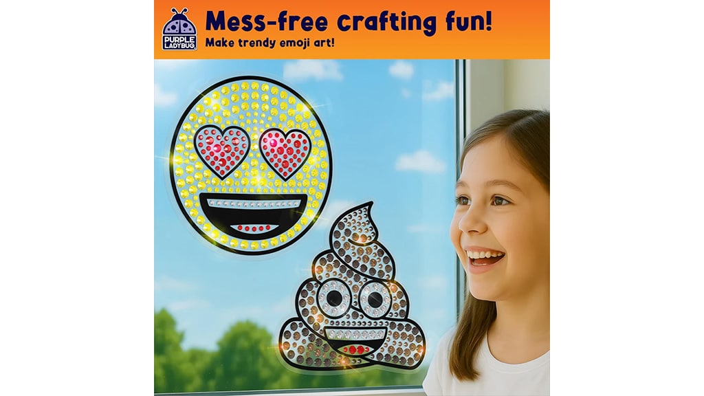 Emoji Kaki és Szerelem ékkő matrica kirakó