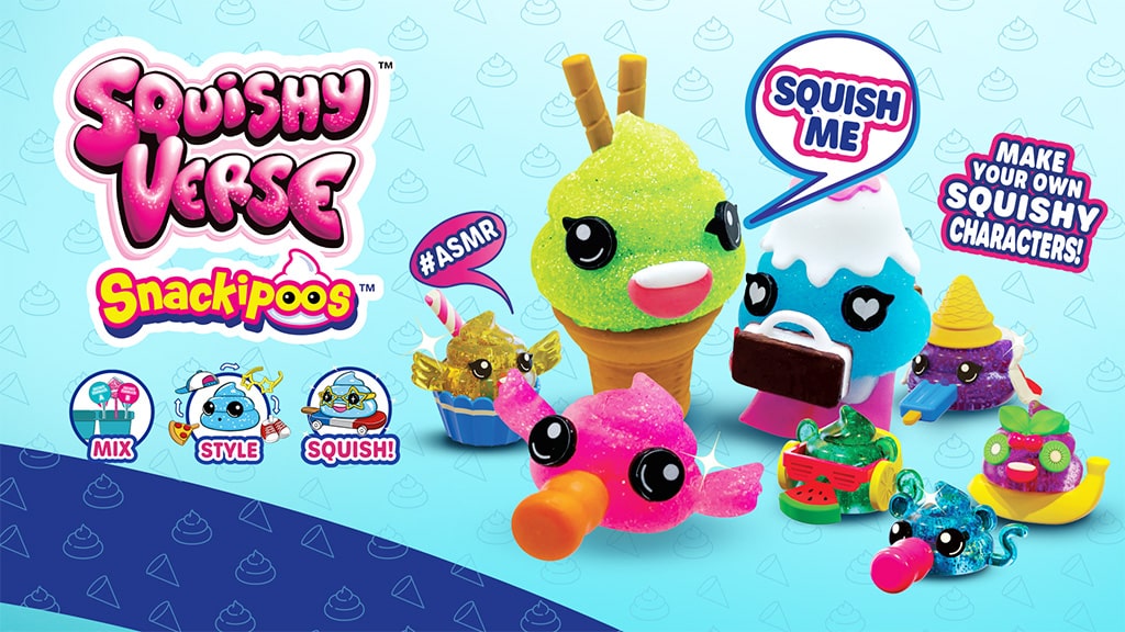 Imádnivaló Squishyverse Snackipoos játék finomságok