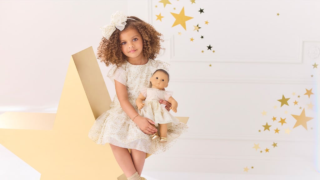 A Janie and Jack összefogott az American Girl-lel egy ragyogó ünnepi kollekcióért