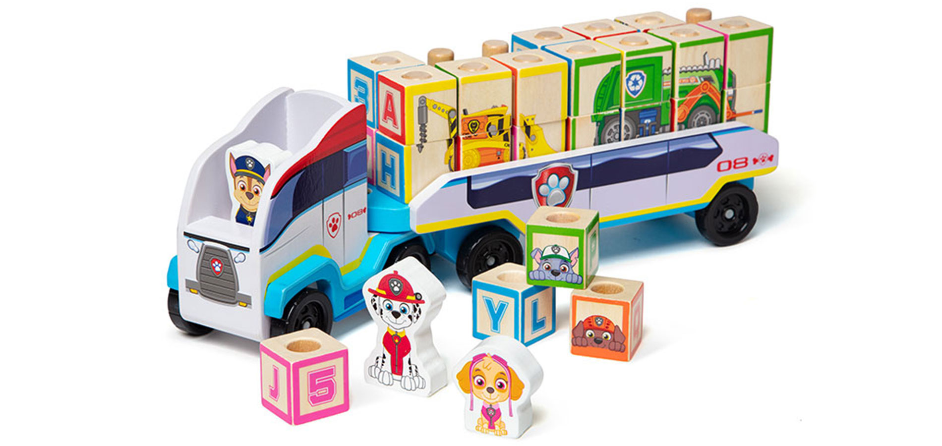 Mancs őrjárat ABC építőkockás teherautó a Melissa &amp; Doug-tól