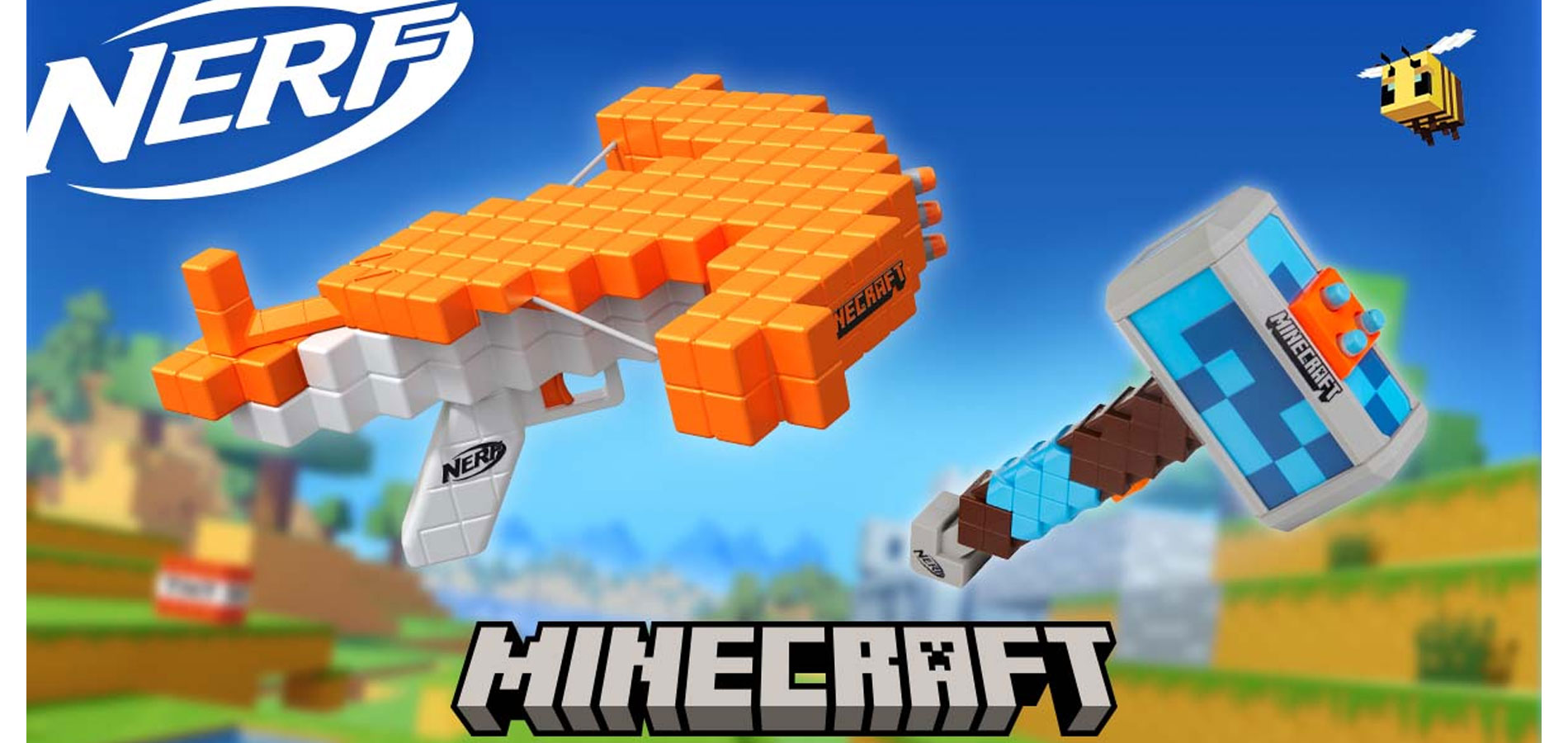 A Hasbro bemutatja a Minecraft-os Nerf fegyvereket