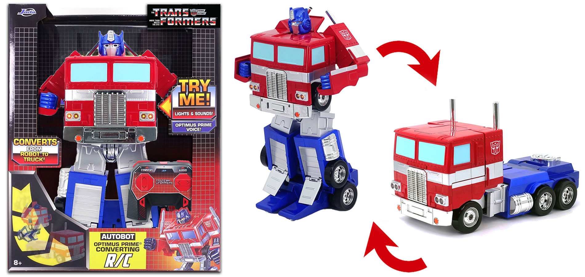 A Jada Toys bemutatta a távirányítós átváltozó Optimus fővezér Transformers robotot