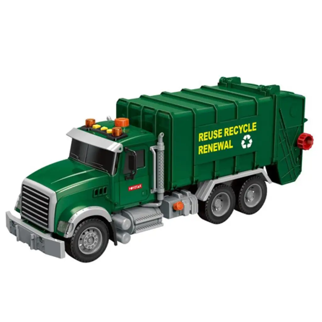 Mega Truck: Szelektív hulladékszállító kamion fénnyel és hanggal 40x14x21cm kép 2