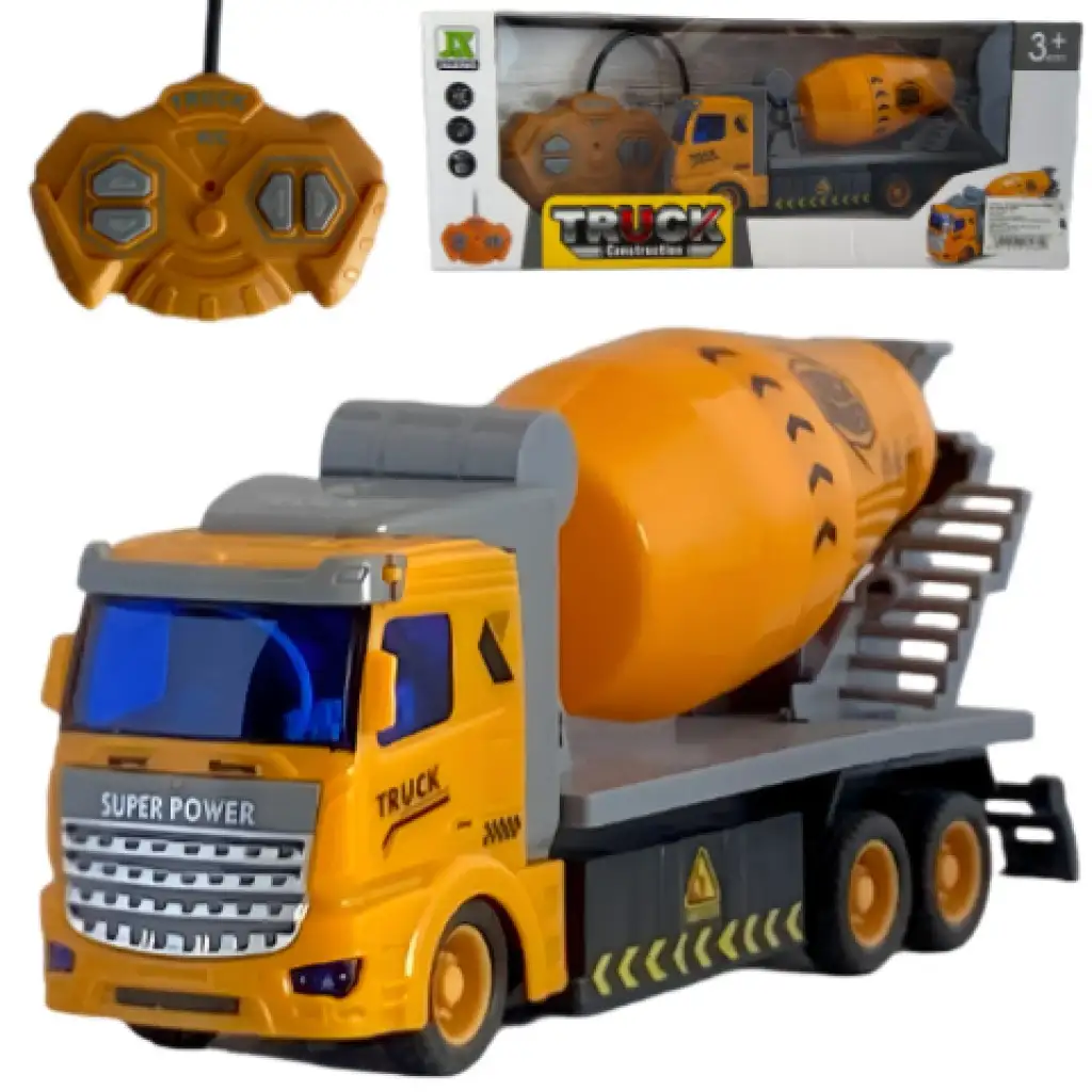 RC Távirányítós betonkeverő mixer fénnyel 1/48-as méretarány 27MHz 20cm kép 1