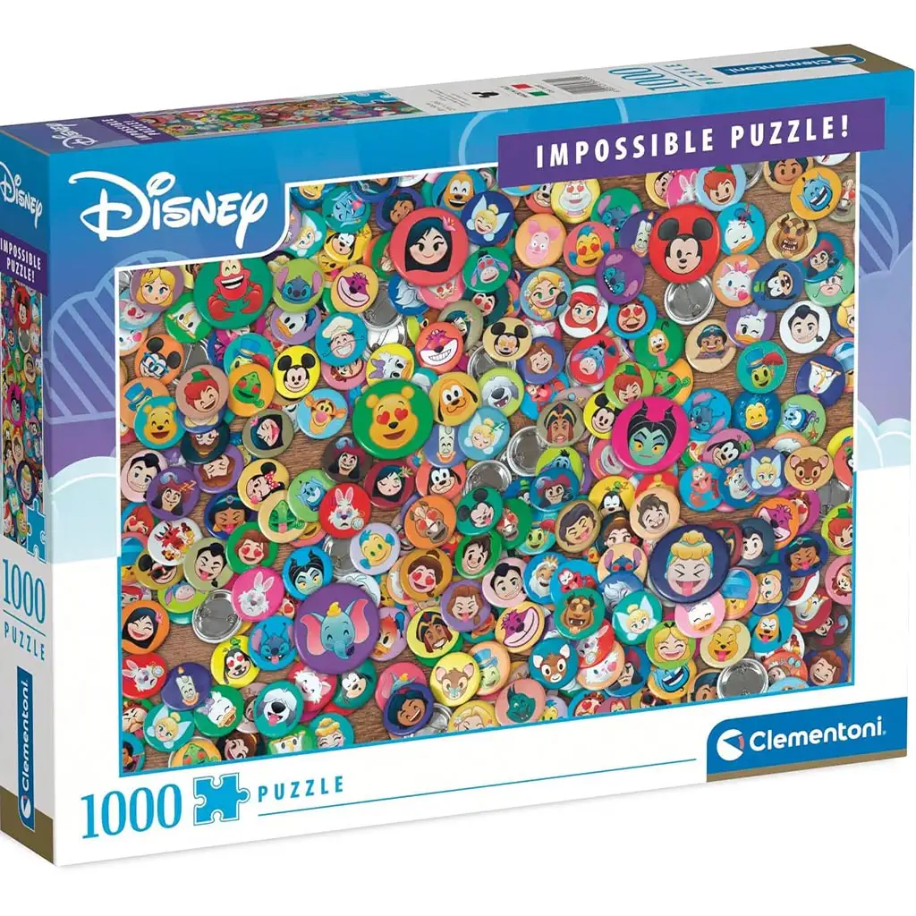 Disney szereplők 1000db-os lehetetlen puzzle - Clementoni kép 1