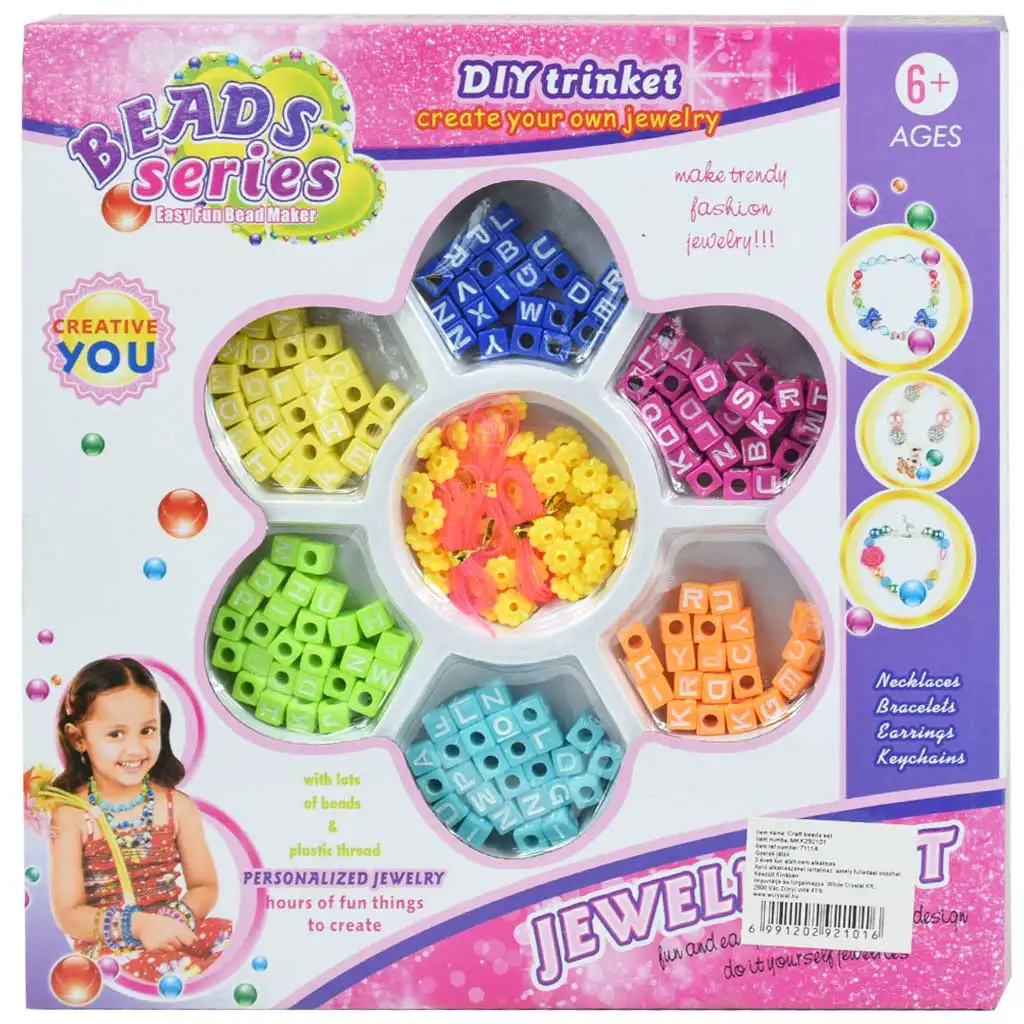 Beads Series: Ékszerkészítő szett 100+ színes betűs gyönggyel kép 1