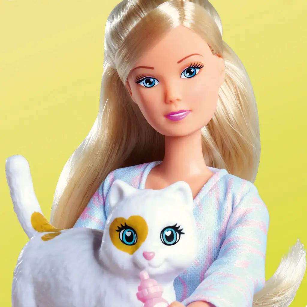 Steffi Love: Szőke hajú Steffi baba cicákkal és kiegészítőkkel 29cm - Simba Toys kép 2