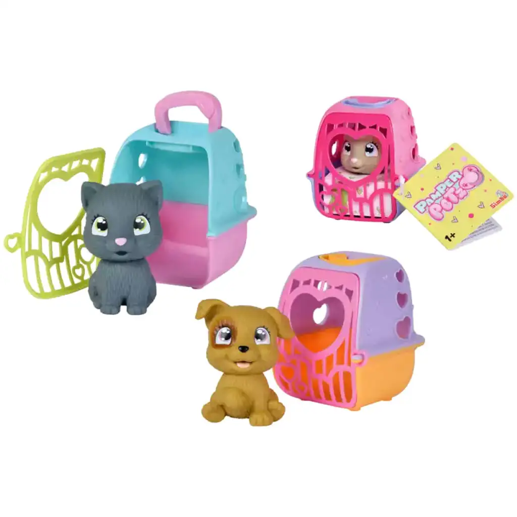 Pamper Petz: Mini örökbefogadható kisállatok hordozóval - Simba Toys kép 1