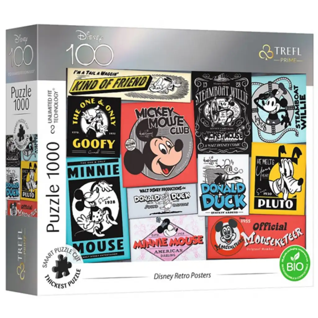 Disney Retro poszterek 1000db-os puzzle - Trefl kép 1