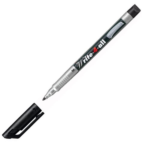 Stabilo: Write 4 all "M" fekete alkoholos filc 1mm kép 1