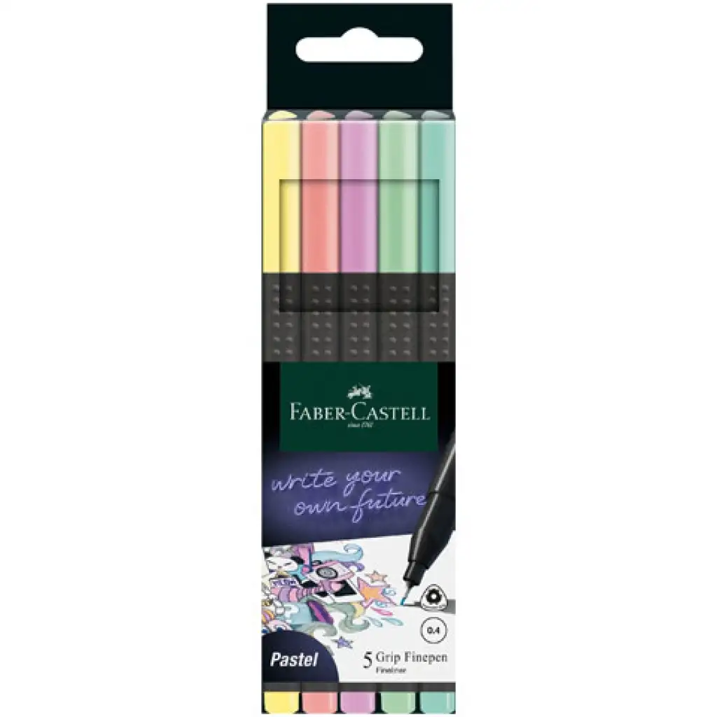 Faber-Castell: Grip 0,4mm-es pasztell tűfilctoll szett 5db-os kép 1