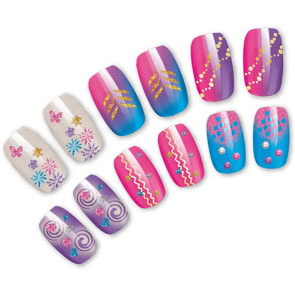 Cra-Z-Art: Shimmer and Sparkle - Glitter & Shimmer festékszórós köröm stúdió szett kép 6