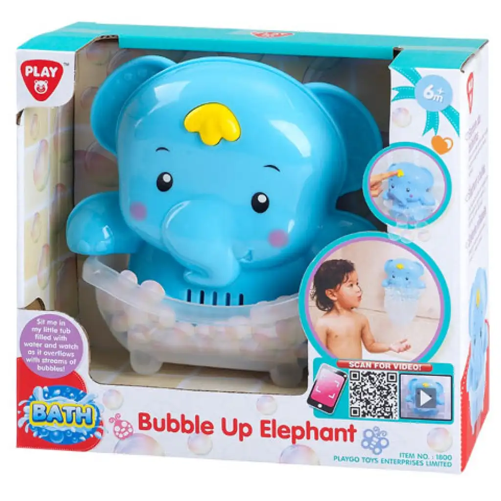 Playgo: Elefántos habfújó bébi fürdőjáték kép 1