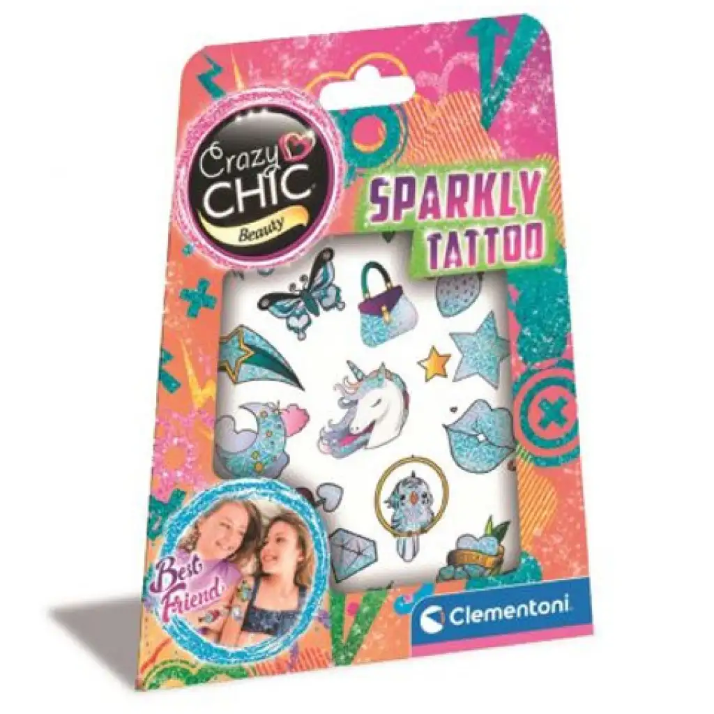 Crazy Chic: Sparkly csillogó tetoválás szett - Clementoni kép 1