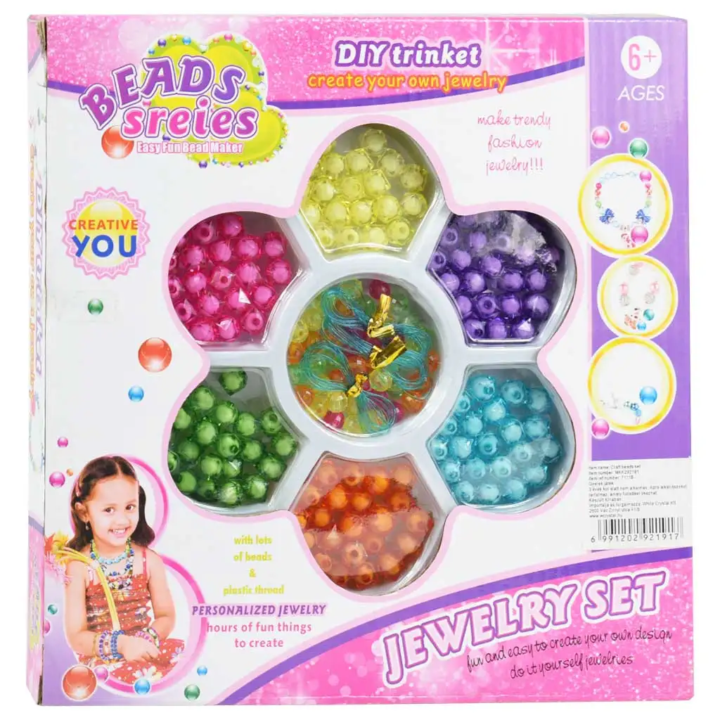 Beads Series: Ékszerkészítő gyöngy szett 100+ színes és csillogó gyöngyökkel kép 1