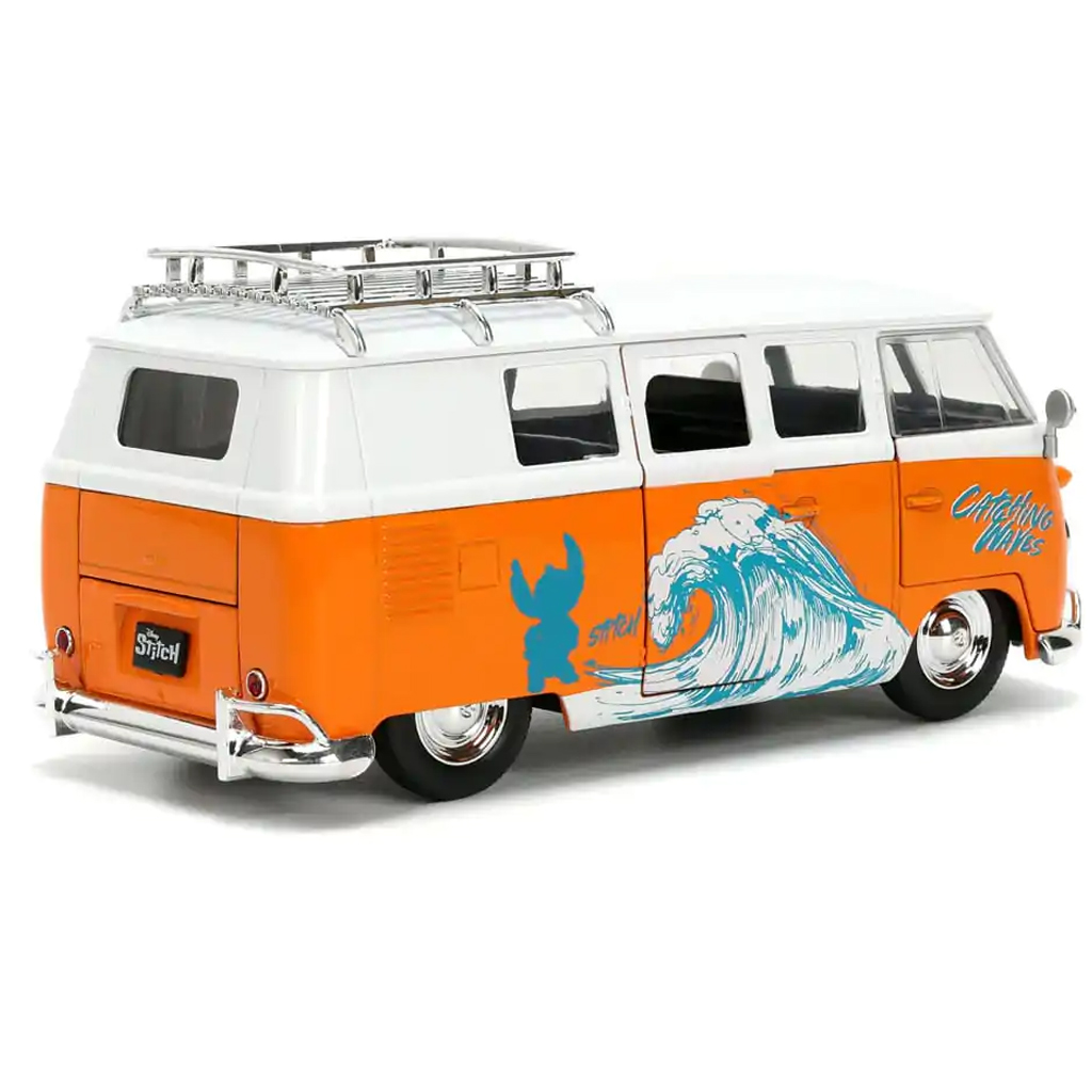 Disney Stitch – 1961 Volkswagen Busz kisautó Stitch figurával 1/24 - Jada Toys kép 3