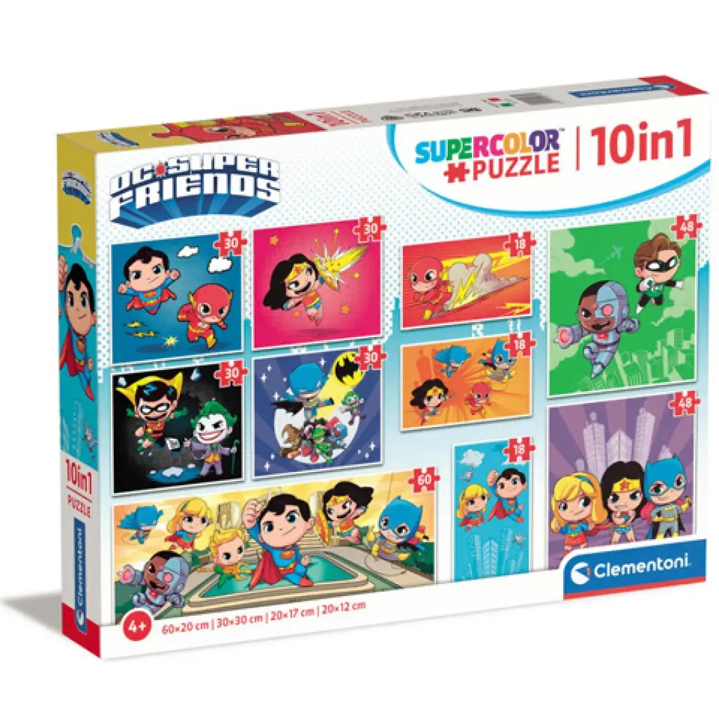 DC Super Friends 10az1-ben puzzle szett - Clementoni kép 1