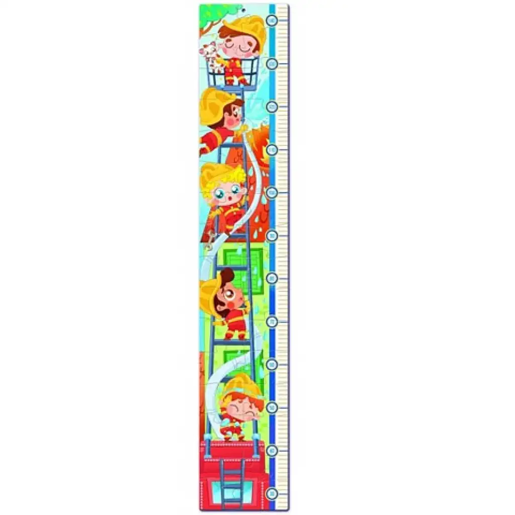 Tűzoltók fali mérce 30 db-os puzzle - Clementoni kép 2