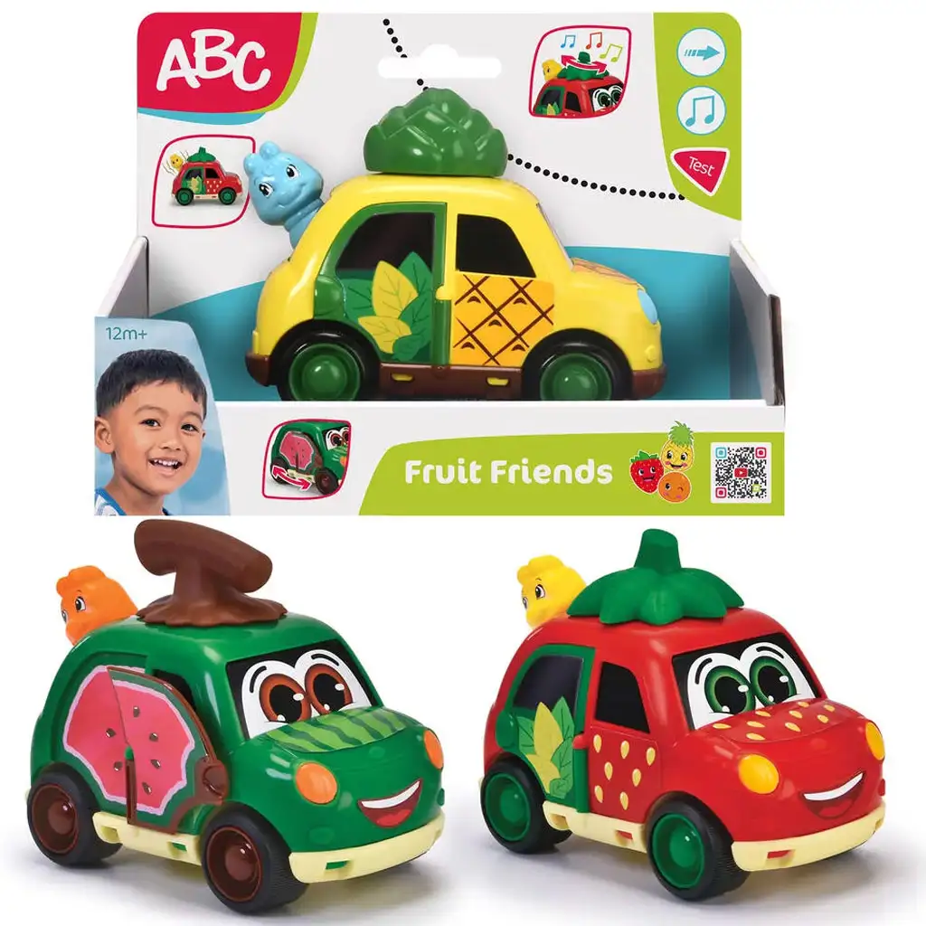 ABC Fruit Friend gyümölcsös lendkerekes autók hanggal többféle változatban - Simba Toys kép 1