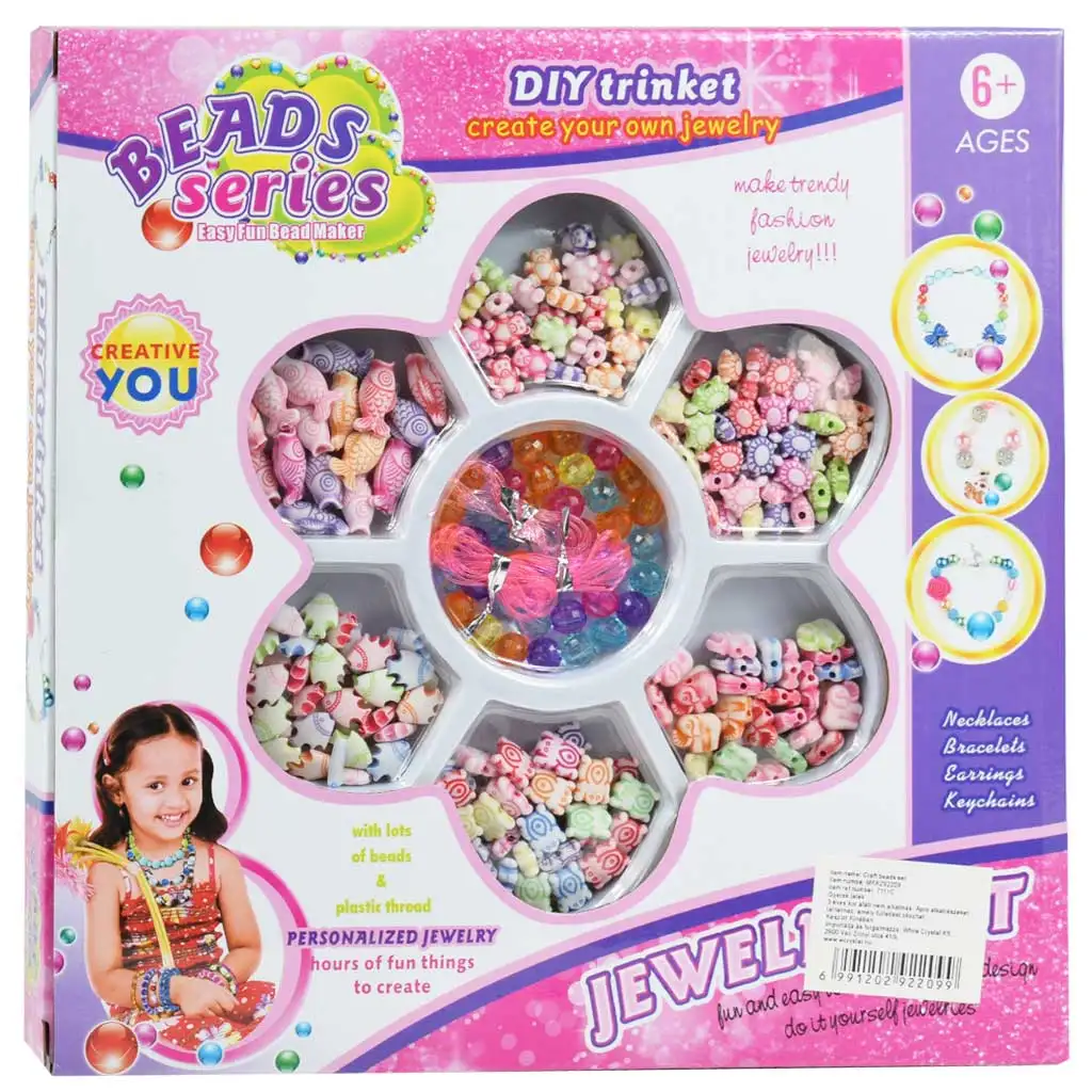 Beads Series: Ékszerkészítő gyöngy szett 100+ gyöngyökkel vegyes színekben kép 1