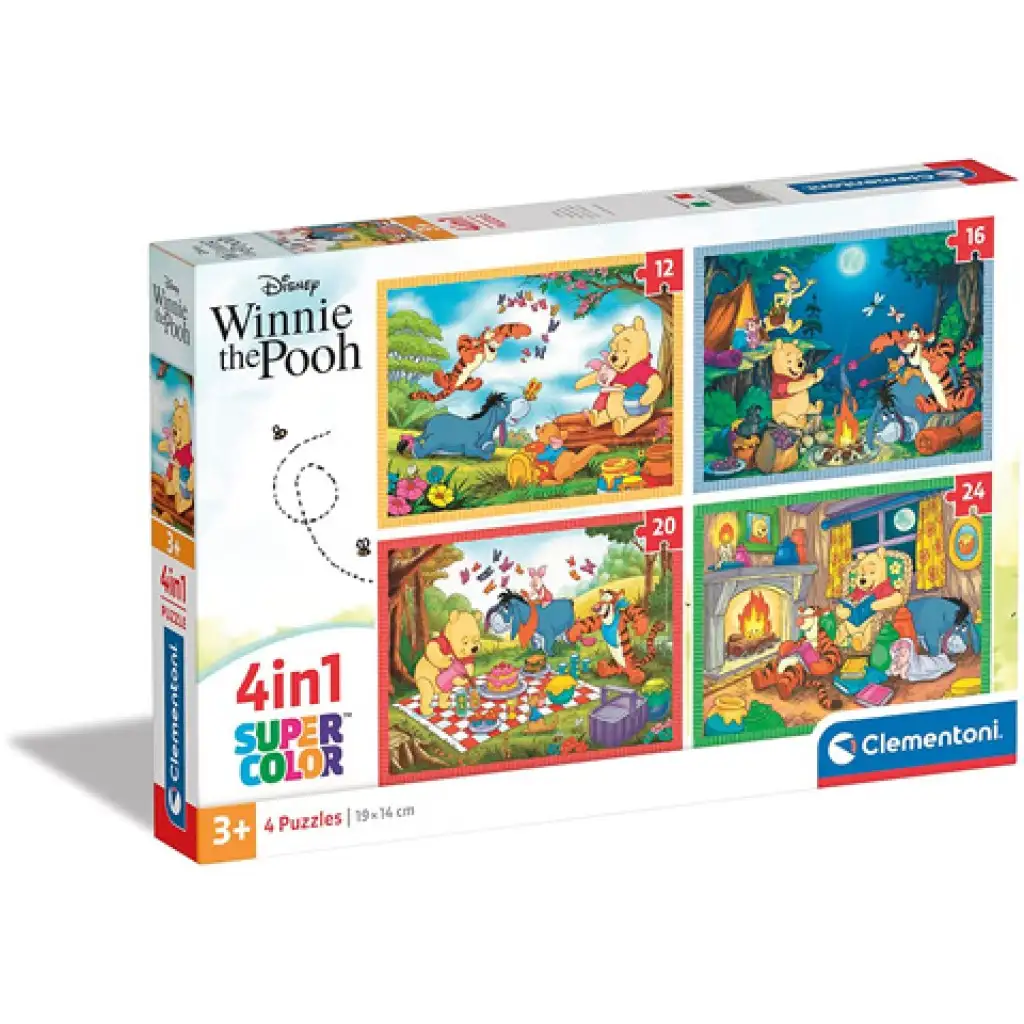 Micimackó 4 az 1-ben puzzle - Clementoni kép 1
