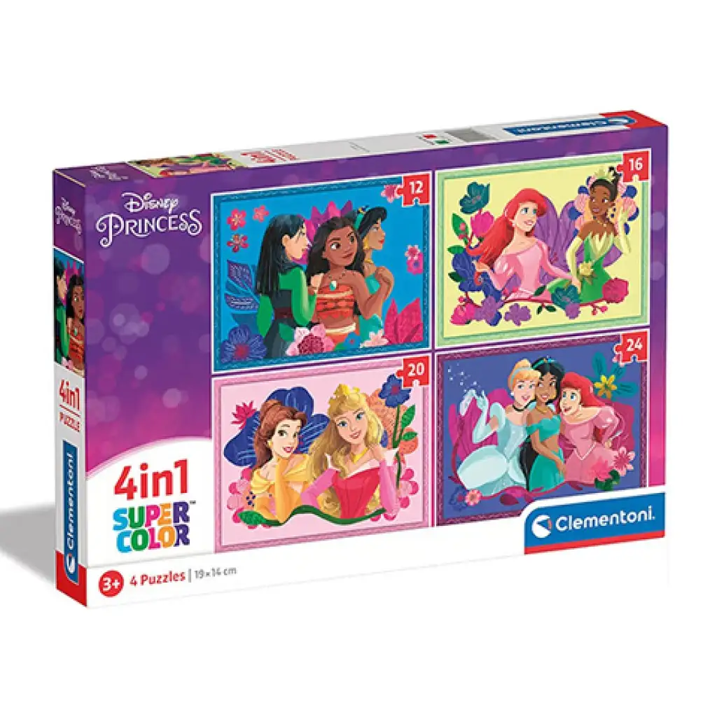 Disney hercegnők 4 az 1-ben puzzle - Clementoni kép 1
