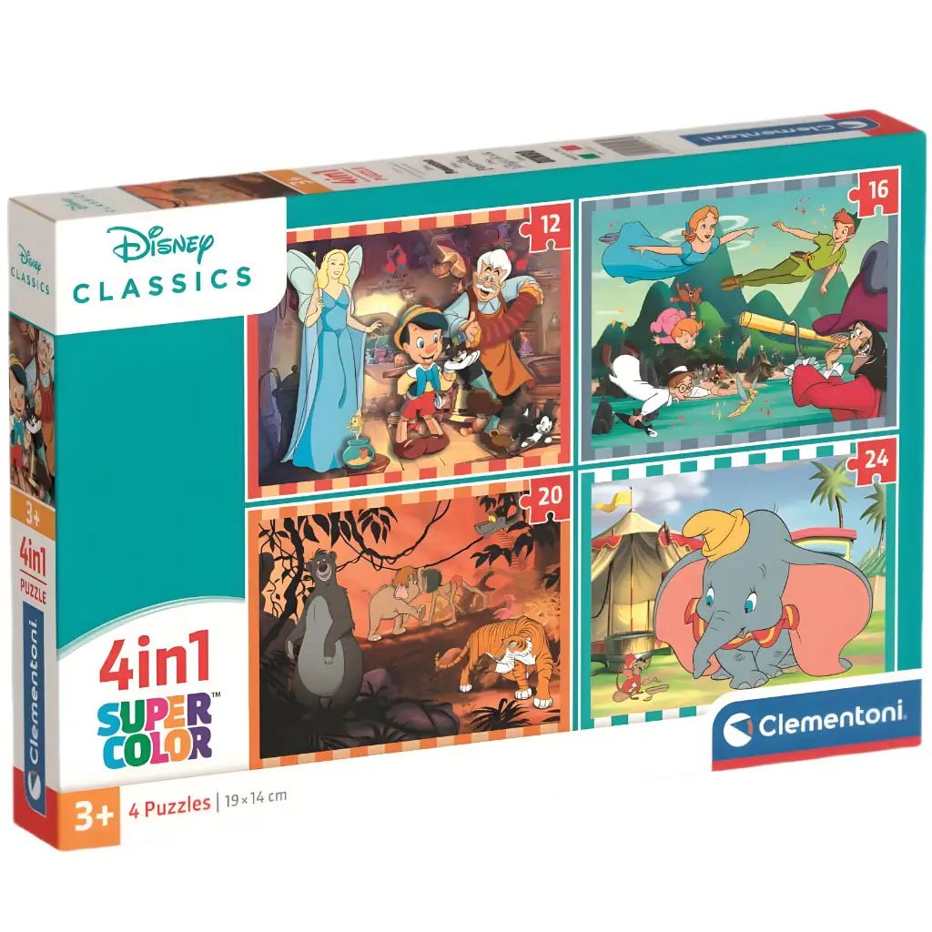 Disney klasszikusok 4 az 1-ben Supercolor puzzle - Clementoni kép 1