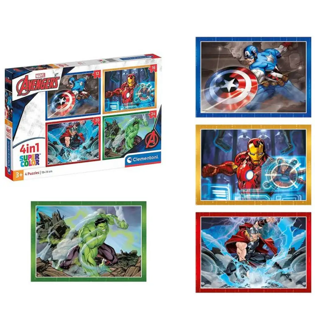 Marvel: Bosszúállók 4az1-ben Supercolor puzzle - Clementoni kép 2