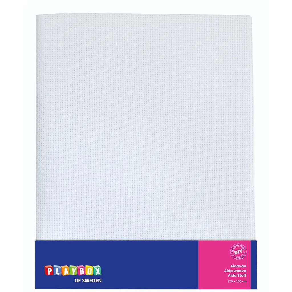 PlayBox: Hímző szövet fehér színben 120x100cm kép 1