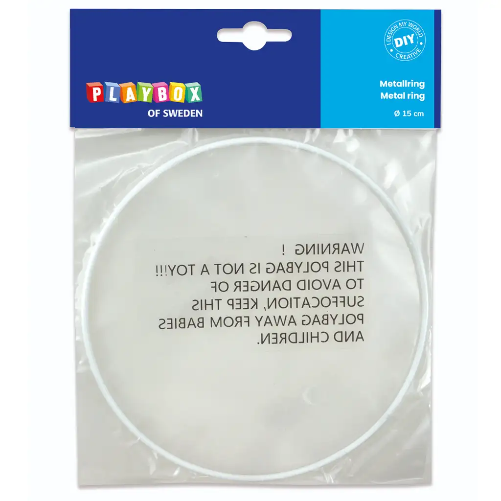 PlayBox: Fehér fém karika 15cm kép 1