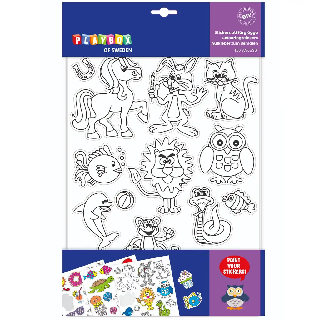 PlayBox: Színezhető 160 db-os matrica szett kép 1