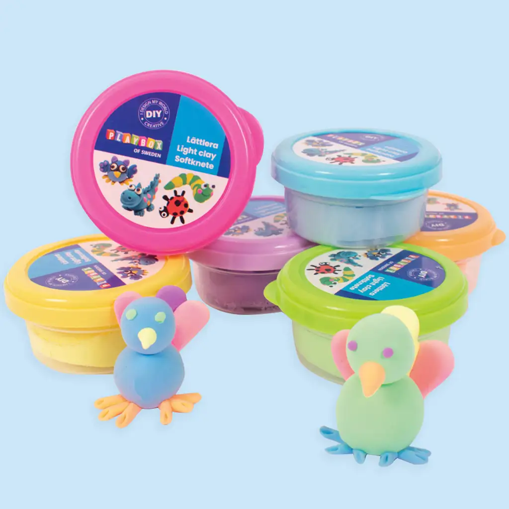 PlayBox: Pasztell színes gyurma szett tégelyben 6x14gramm kép 2