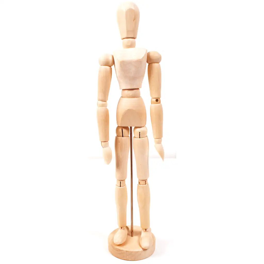 PlayBox: Fa művész figura állványon 30cm kép 2