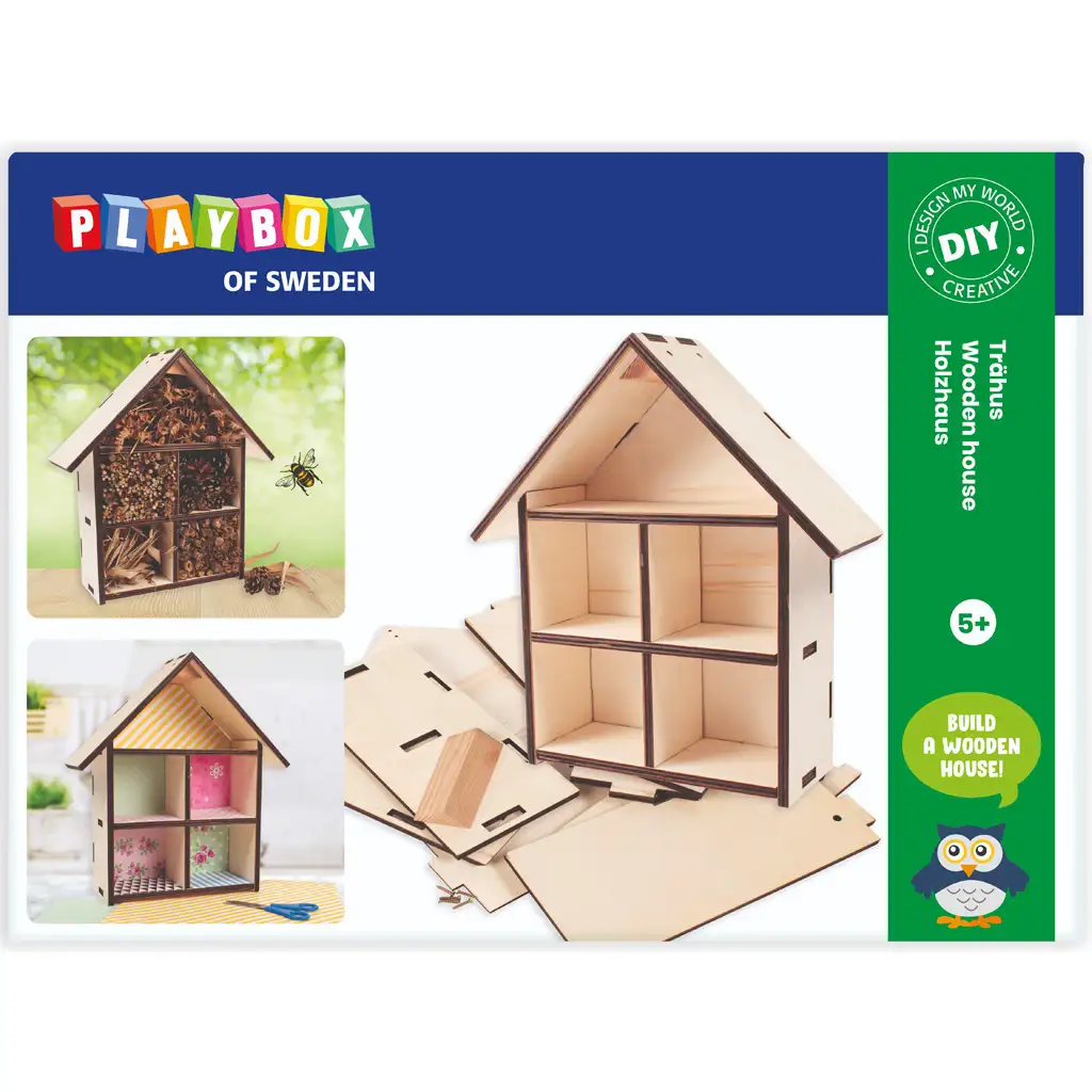 PlayBox: Csináld magad fa házikó szett kép 1