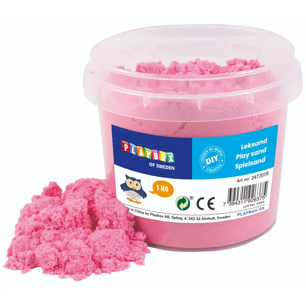 PlayBox: Pink színű homokgyurma vödörben 1kg kép 1