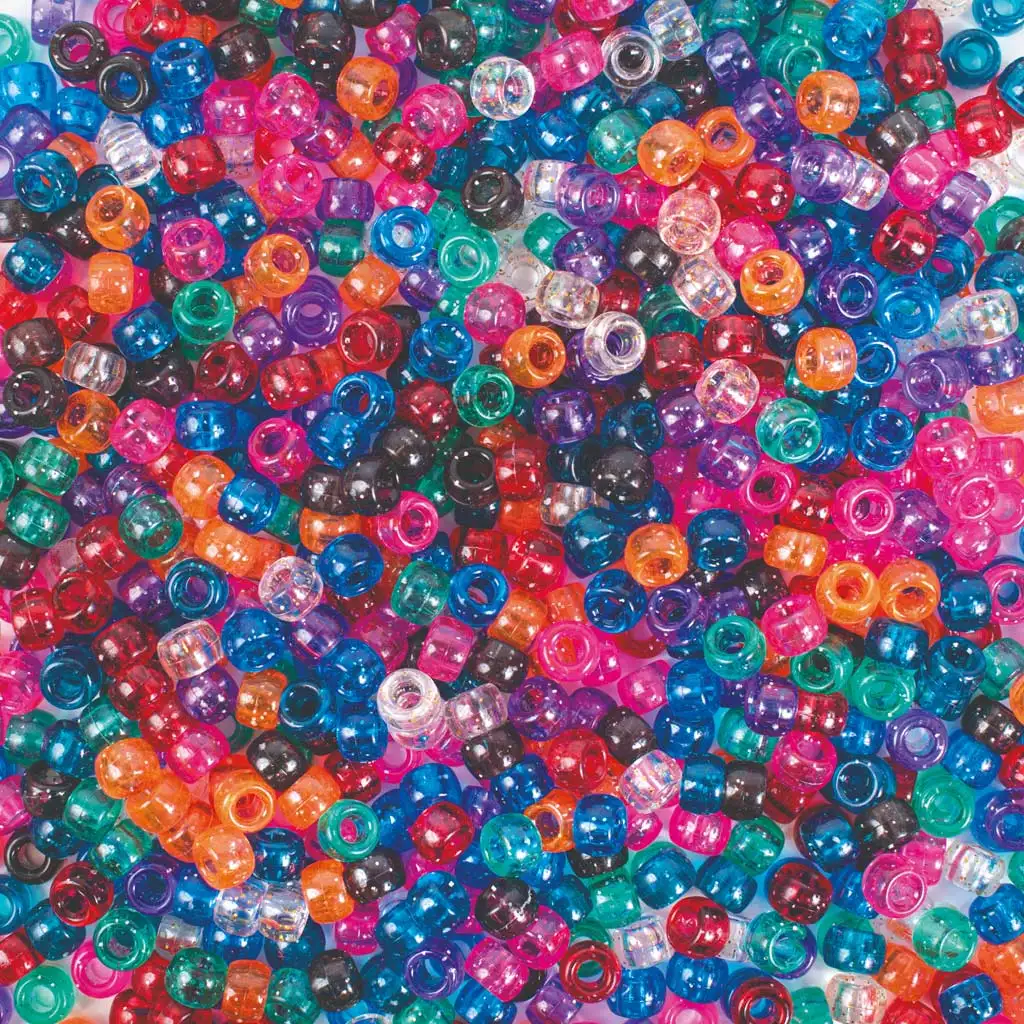 PlayBox: Átlátszó színes glitteres gyöngy szett 1000 db-os kép 1
