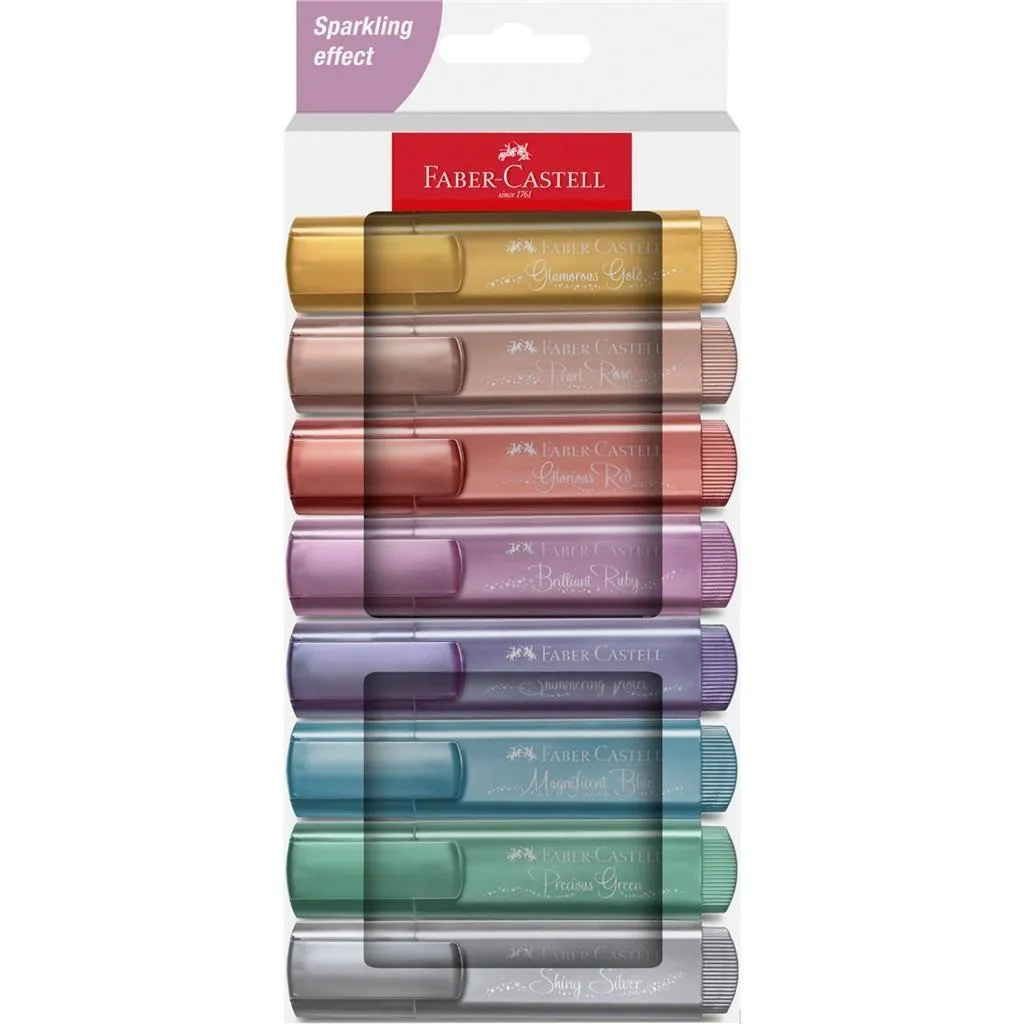 Faber-Castell: 1546 Metál 8 db-os szövegkiemelő filctoll szett kép 1