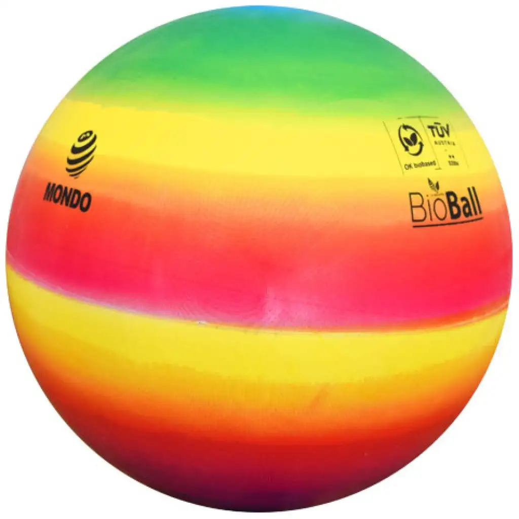 Szivárványmintás BioBall gumilabda 23cm kép 1