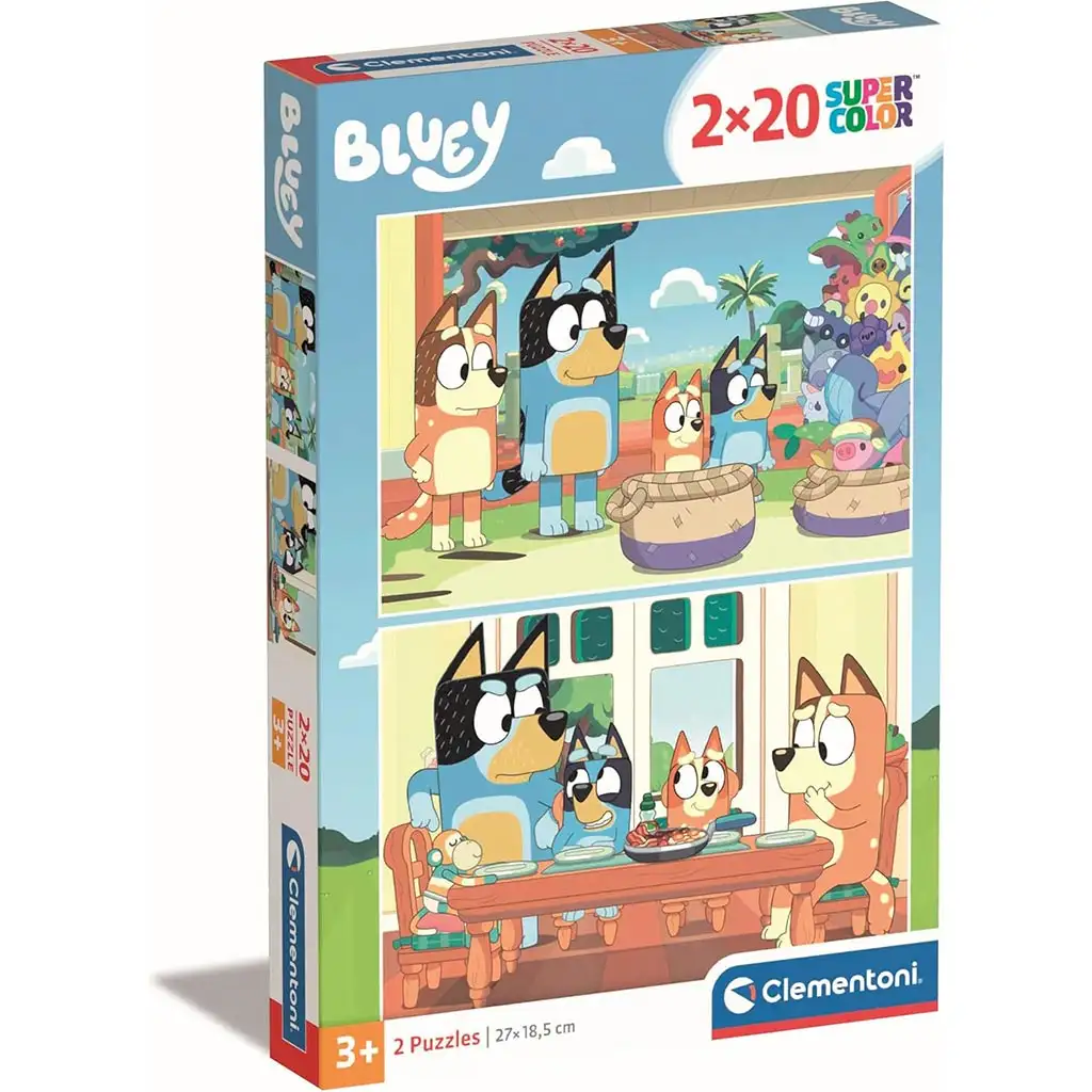 Bluey 2x20db-os supercolor puzzle - Clementoni kép 1