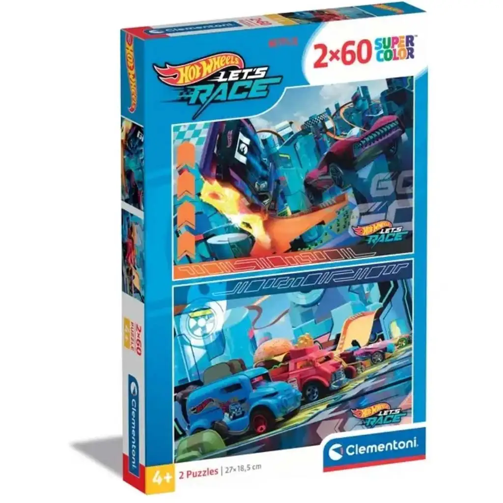 Hotwheels 2x60db-os Supercolor puzzle - Clementoni kép 1