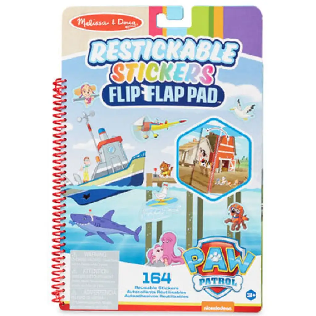 Melissa & Doug: Mancs őrjárat Kaland-öböl újrahasználható matricás füzet kép 1