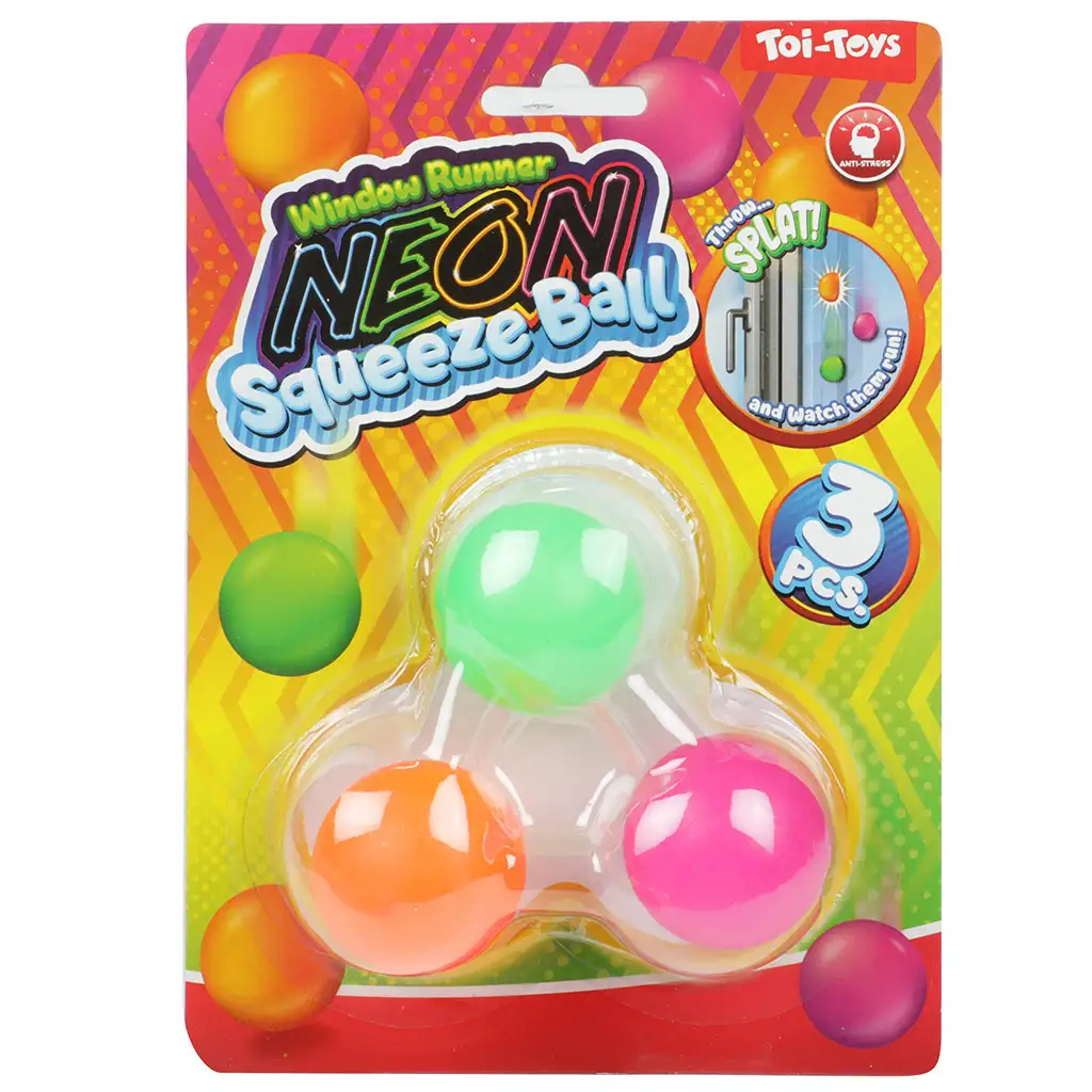 Squeeze: Ragadós neon 3db-os labda szett kép 1