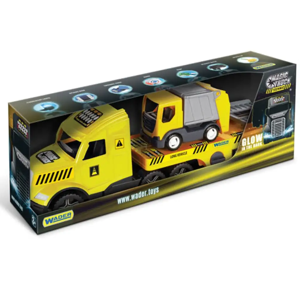 Magic Truck Technic: Kamion kukásautóval és fénnyel 80cm - Wader kép 1