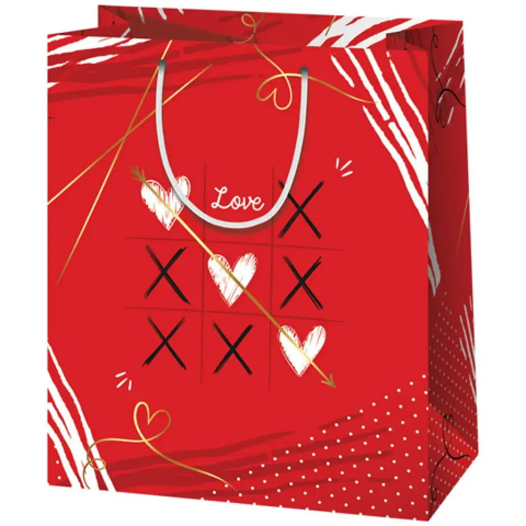 "Love" amőba normál méretű ajándéktáska 11x6x15cm kép 1
