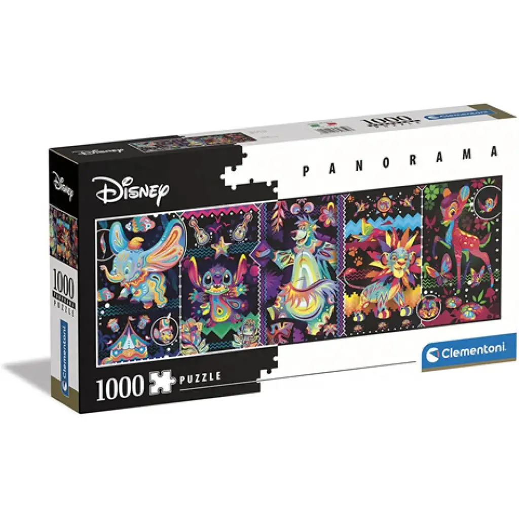 Disney Vintage színes 1000 db-os panoráma puzzle - Clementoni kép 1