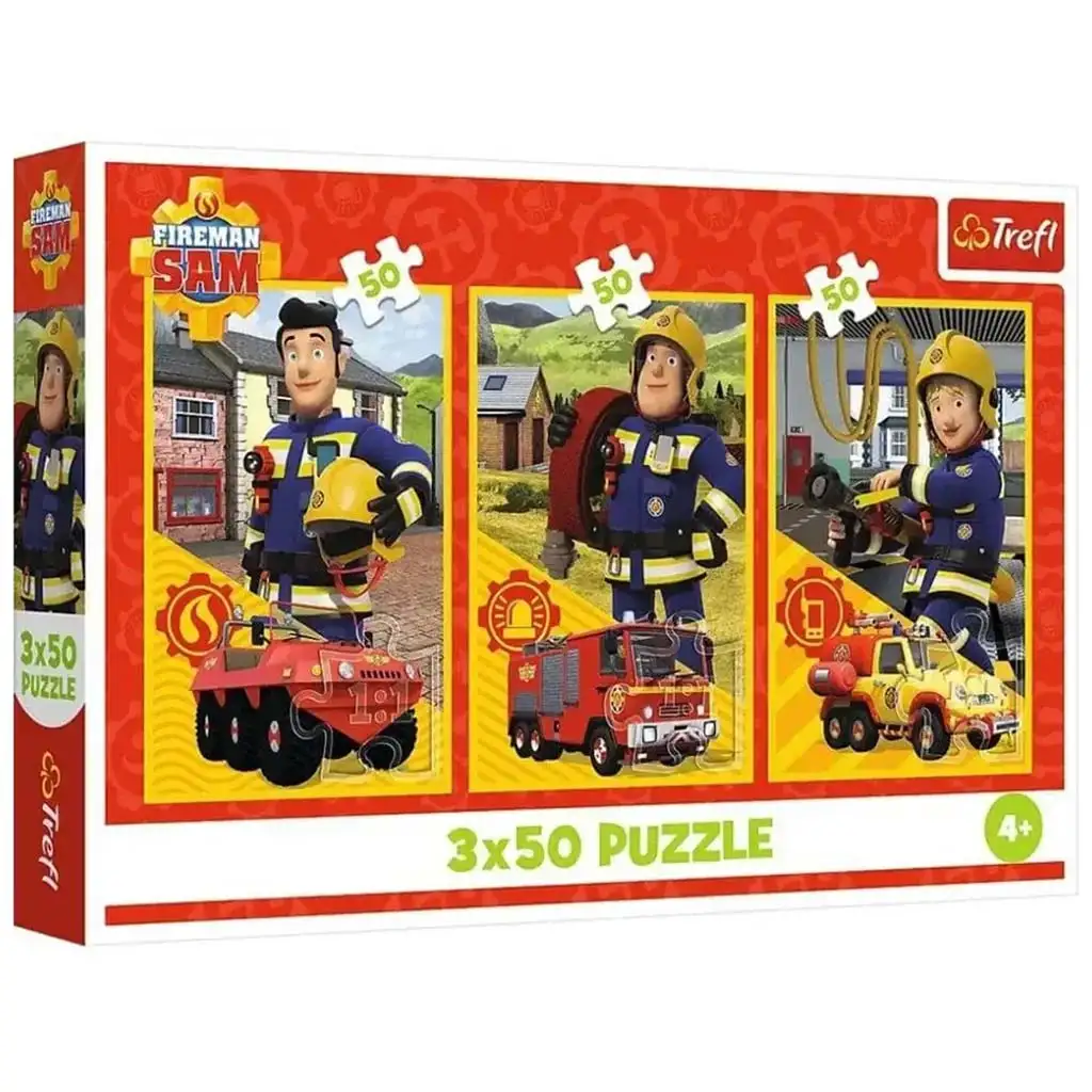 Sam a tűzoltó: A tűzoltói csapat 3x50db-os puzzle - Trefl kép 1