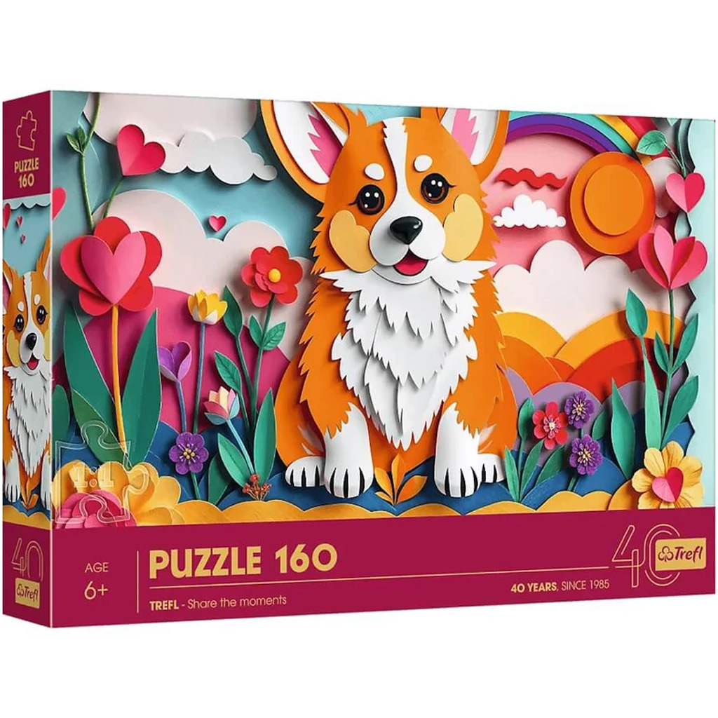 40 Éves Jubileum - Paper Art: Kis kutya 160db-os puzzle - Trefl kép 1